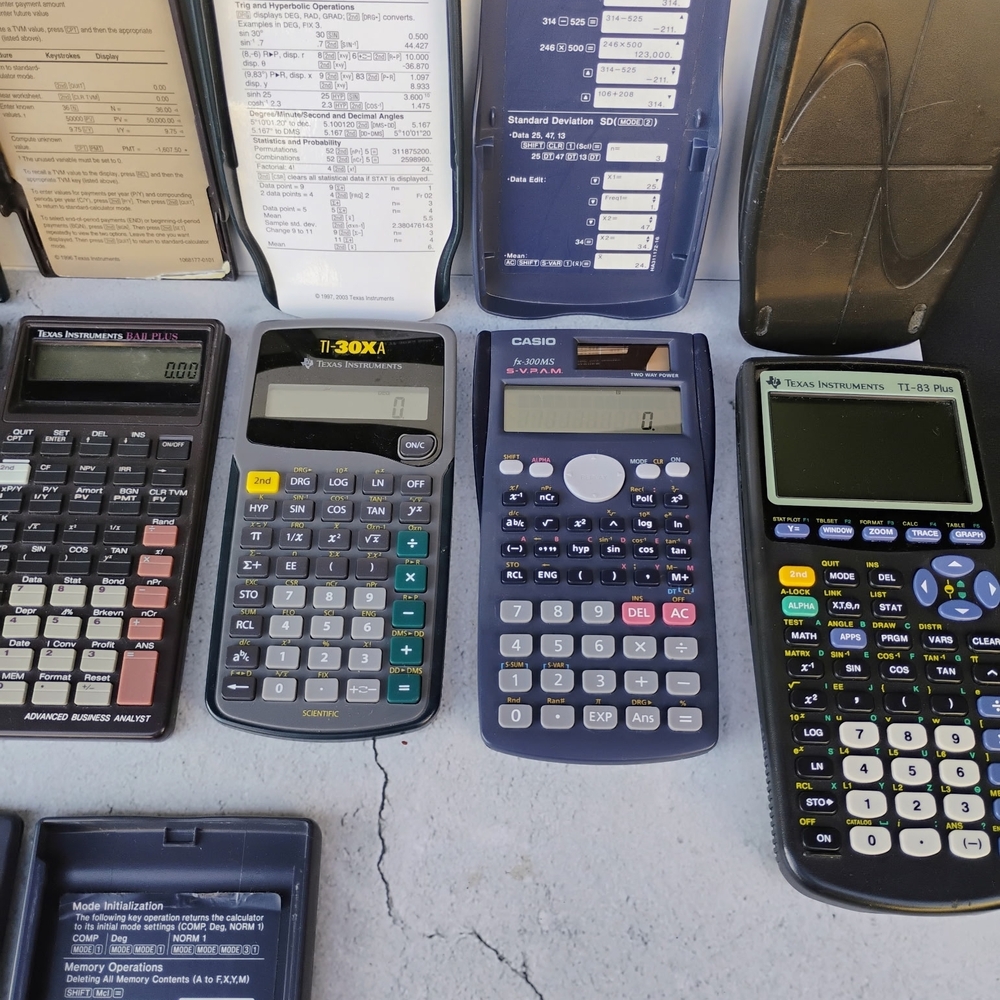 Texas Instruments TI-30XA Calculator - Blue and Yellow